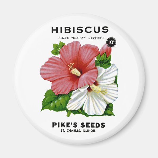 Hibiscus Seed Packet Magneet (Voorkant)