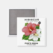 Hibiscus  Seed Packet Magneet (Voorkant / Achterkant)