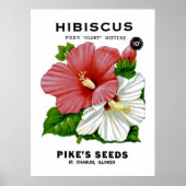 Hibiscus  Seed Packet Poster (Voorkant)