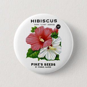 Hibiscus Seed Packet Ronde Button 5,7 Cm