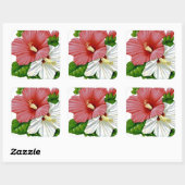 Hibiscus  Seed Packet Vierkante Sticker (Vel)