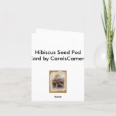 Hibiscus Seed Pod #1 Opmerking Kaart (Achterkant)