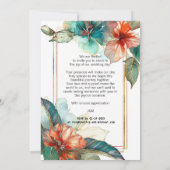 Hibiscus Serenade Paradise bruiloft uitnodiging (Achterkant)