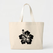 Hibiscus silhouet grote tote bag (Voorkant)