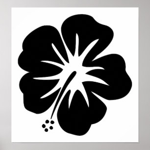 Hibiscus Sjabloon Poster