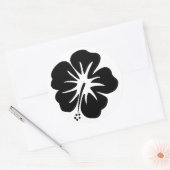 Hibiscus Sjabloon Ronde Sticker (Envelop)