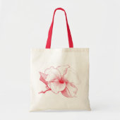 Hibiscus Sketch canvas tas (Voorkant)