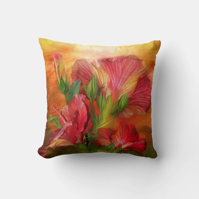 Hibiscus Sky Art Decorator Pillow Kussen (Voorkant)