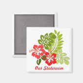 Hibiscus Small Stateroom Deurmagneet Magneet (Voorkant / Achterkant)