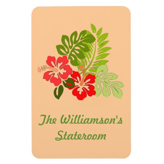Hibiscus Stateroom Deurmarker Magneet (Verticaal)