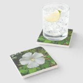 Hibiscus Stenen Onderzetter (Zijkant)