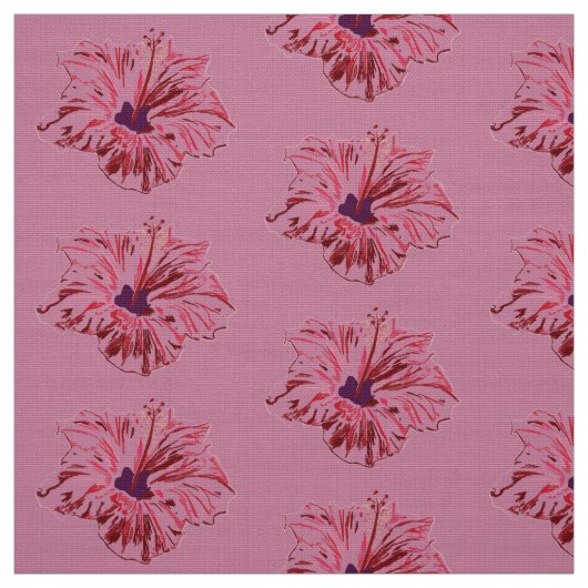 Hibiscus Stof (Swatch)