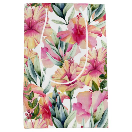 Hibiscus Summer Garden Medium Cadeauzakje (Voorkant)