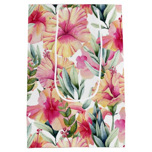 Hibiscus Summer Garden Medium Cadeauzakje (Achterkant)