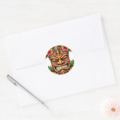 Hibiscus Sunset Tiki Sticker (Envelop)