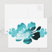 Hibiscus surf stijl briefkaart (Voorkant / Achterkant)