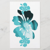 Hibiscus surf stijl briefpapier (Voorkant)