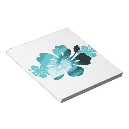Hibiscus surf stijl notitieblok (Schuin)