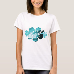 Hibiscus surf stijl t-shirt