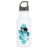 Hibiscus surf stijl waterfles  (Voorkant)