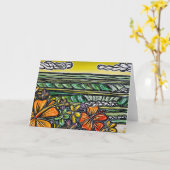 Hibiscus Surf Wenskaart Kaart (Gele Bloem)