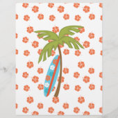 Hibiscus Surfboard Flyer (Achterkant)