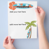 Hibiscus Surfboard Flyer (Hand)