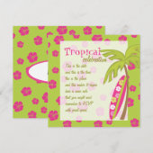 Hibiscus Surfboard Kaart (Voorkant / Achterkant)