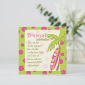 Hibiscus Surfboard Kaart (Staand voorkant)