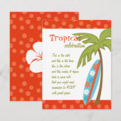 Hibiscus Surfboard Kaart (Voorkant / Achterkant)