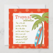 Hibiscus Surfboard Kaart (Voorkant)