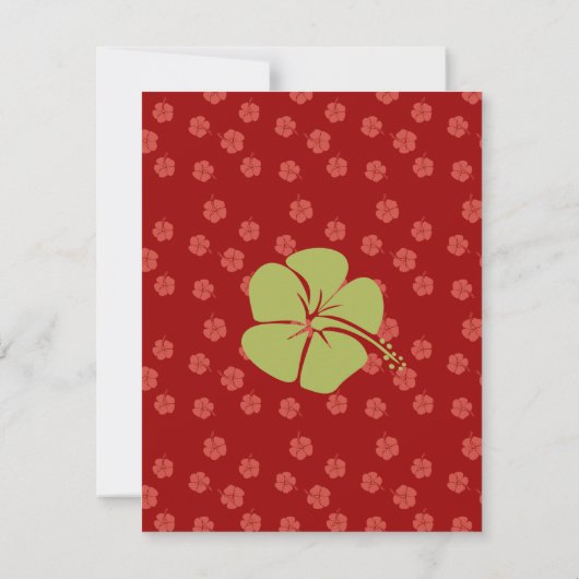 Hibiscus Surfboard Kaart (Achterkant)