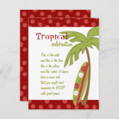 Hibiscus Surfboard Kaart (Voorkant / Achterkant)