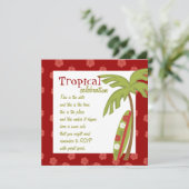 Hibiscus Surfboard Kaart (Staand voorkant)