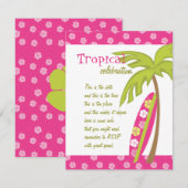 Hibiscus Surfboard Kaart (Voorkant / Achterkant)