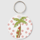 Hibiscus Surfboard Sleutelhanger (Voorkant)