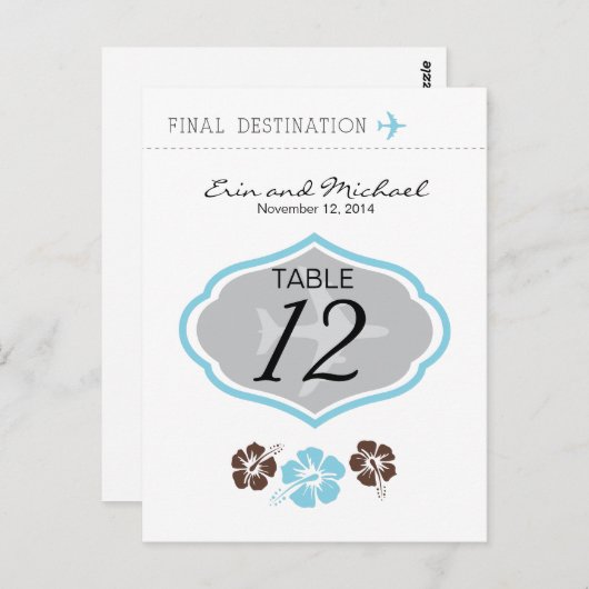 Hibiscus tafel Kaart (Voorkant / Achterkant)