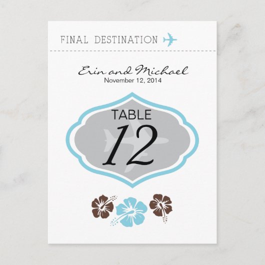 Hibiscus tafel Kaart (Voorkant)