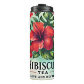 Hibiscus Tea Design AI kunst Thermosbeker (Voorkant)