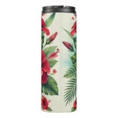 Hibiscus Tea Design AI kunst Thermosbeker (Achterkant)