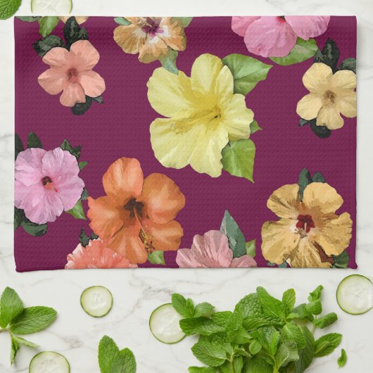 Hibiscus 🌺 theedoek (Gevouwen)