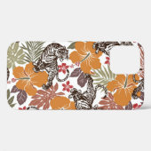 Hibiscus Tijger, exotisch patroon. Case-Mate iPhone Case (Achterkant (horizontaal))