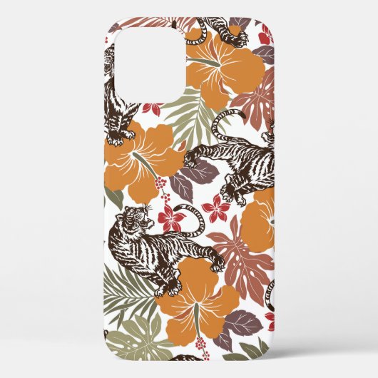 Hibiscus Tijger, exotisch patroon. Case-Mate iPhone Case (Achterkant)