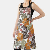 Hibiscus Tijger, exotisch patroon. Schort (Insitu)