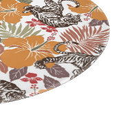 Hibiscus Tijger, exotisch patroon. Snijplank (Hoek)