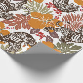 Hibiscus tijgerpatroon cadeaupapier (Hoek)
