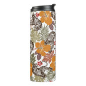 Hibiscus tijgerpatroon thermosbeker (Gedraaid links)