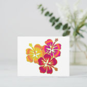 hibiscus trio briefkaart (Staand voorkant)