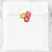 hibiscus trio ronde sticker (Tas)