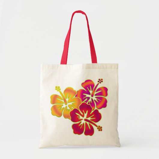hibiscus trio tote bag (Voorkant)